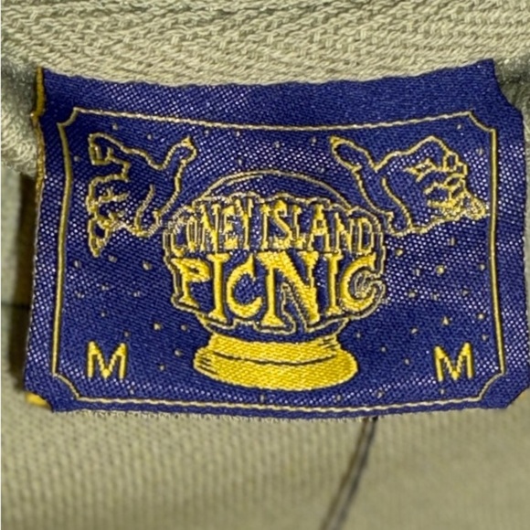 Coney Island Picnic Graphic Sweatshirt Men’s Medium NWT Olive Green - Picture 12 of 13